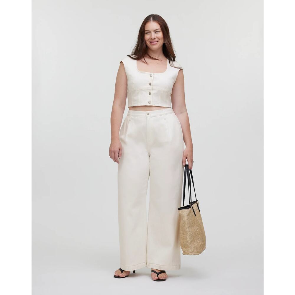 Madewell baggy straight jeans in ecru white Airy Denim Edition sz 30